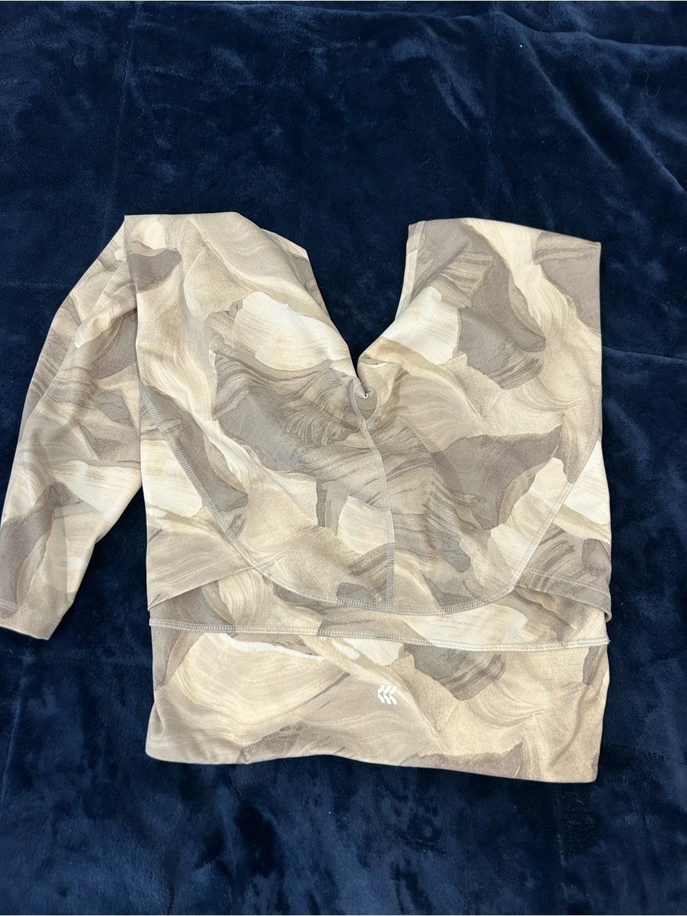 all in motion Neutral Marble Print Strappy Sports Bra & Leggings - Beige Taupe - Picture 3 of 6